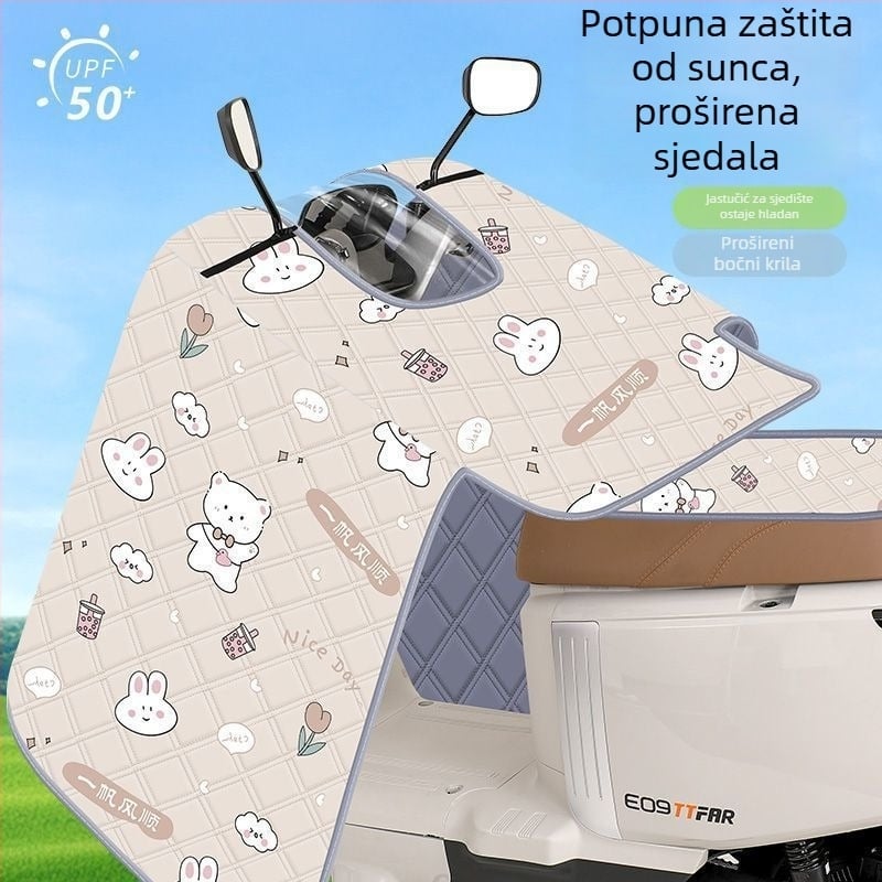 Navlaka za vjetrobran električnog skutera – potpuno pokrivanje, tanak dizajn, zaštita od sunca i vjetra, plastični materijal