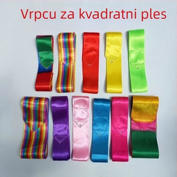 Gimnastička vrpca s teleskopskom šipkom od nehrđajućeg čelika, satenska vrpca, željezni podizni prsten, za vanjsku upotrebu, model 01, podrijetlo Zhejiang