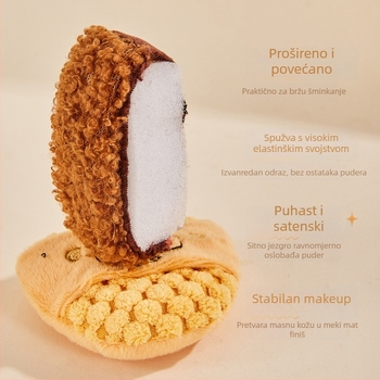 Puder-puf – duga vlakna, nepravilnog oblika, G2245, GECOMO, porijeklo Guangdong, za fiksiranje šminke