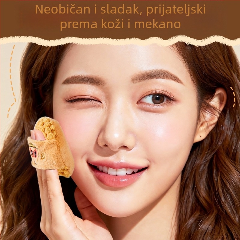 Puder-puf – duga vlakna, nepravilnog oblika, G2245, GECOMO, porijeklo Guangdong, za fiksiranje šminke