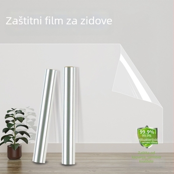 Prozirni zaštitni film za zid, samoljepljiv, vodootporan, otporan na mrlje, ne oštećuje zid, pogodan za dnevni boravak