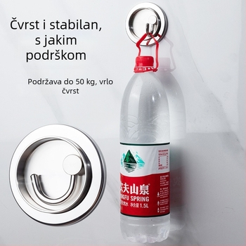 Držač za vrata od 304 nehrđajućeg čelika, montaža bez bušenja, nosivost, polirani završetak, za ulaz