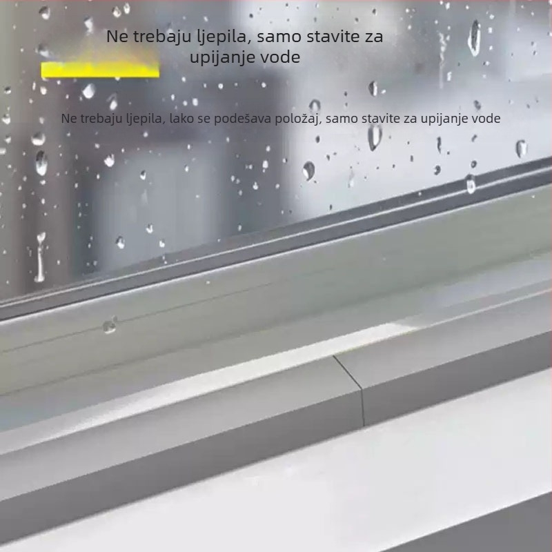 Kućna spužvasta traka za prozore, PVA osnova (90% PVA, 10% PET), samoljepljiva, moderni minimalistički stil, vodonepropusni štit uz zidove i radne ploče