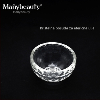 Staklena posuda za esencijalna ulja i maske za lice, prozirna s kristalnim ukrasima, spa alati za salone ljepote