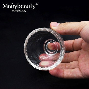 Staklena posuda za esencijalna ulja i maske za lice, prozirna s kristalnim ukrasima, spa alati za salone ljepote