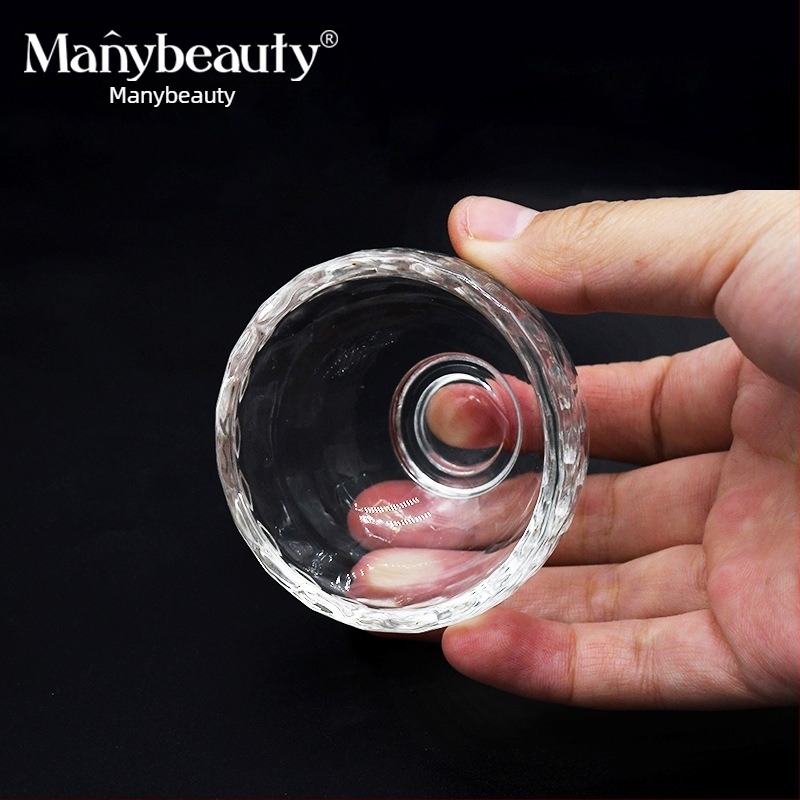 Staklena posuda za esencijalna ulja i maske za lice, prozirna s kristalnim ukrasima, spa alati za salone ljepote