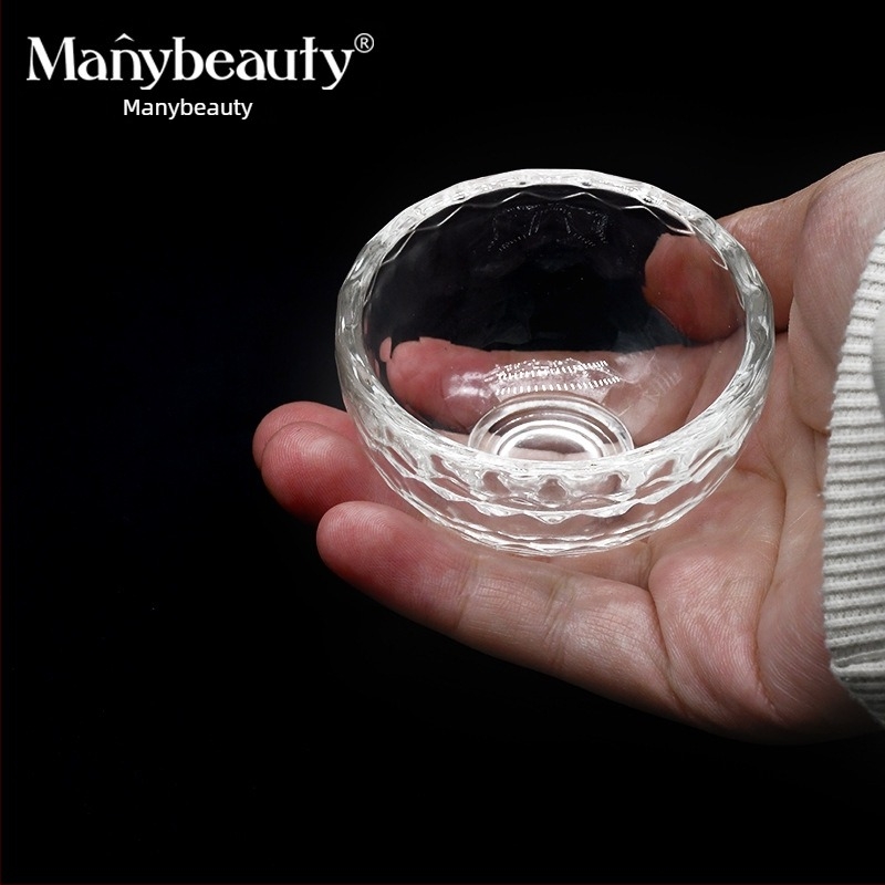 Staklena posuda za esencijalna ulja i maske za lice, prozirna s kristalnim ukrasima, spa alati za salone ljepote