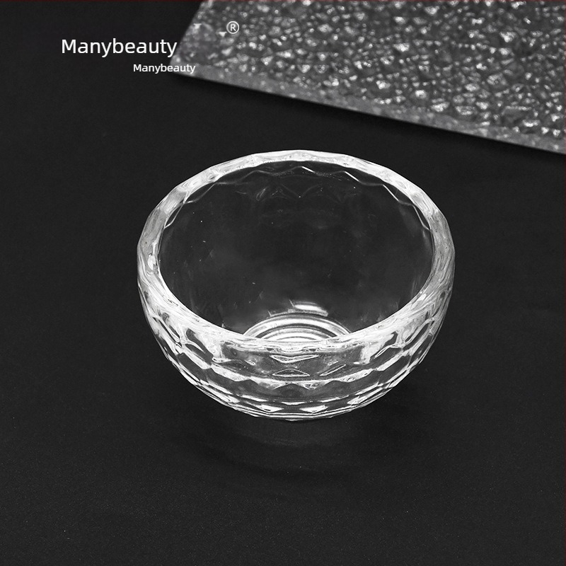 Staklena posuda za esencijalna ulja i maske za lice, prozirna s kristalnim ukrasima, spa alati za salone ljepote