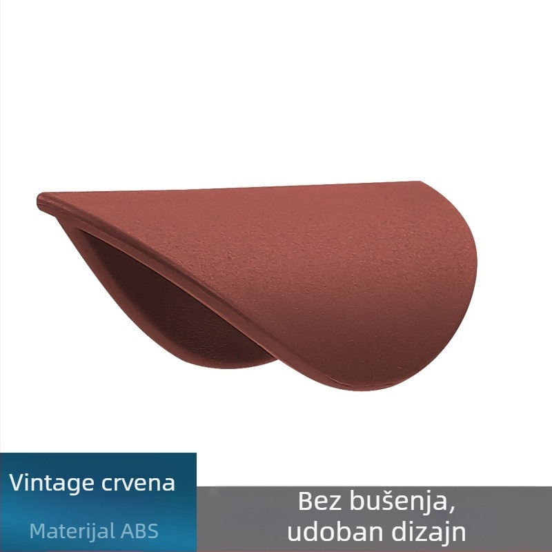 Plastična ručka za staklena klizna vrata za ormariće, bez bušenja, samoljepljiva; materijal: plastika; površina: jednodimenzionalni oblik