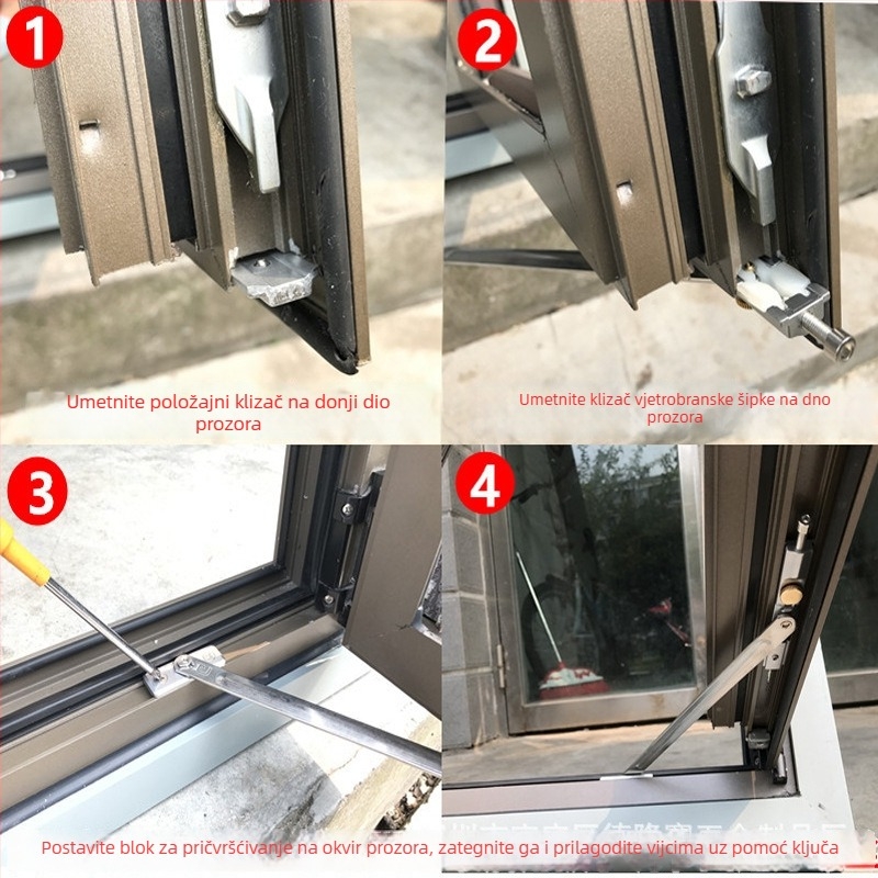 Prozor nosač od nehrđajućeg čelika — vjetro ograničivač, Desalon, moderan stil