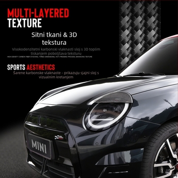 Karbonska maska za svjetla za BMW Mini Cooper – dvostruka modifikacija kapka, broj proizvoda ltao894338939565