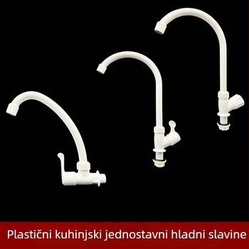 Liansu Kuhinjski faucet W23103/W23104/W23105 – Plastika, keramički kartridžni ventil, navojni priključak, otvaranje ključem, 15 mm ulaz/izlaz, 1.0 MPa, 1–45°C