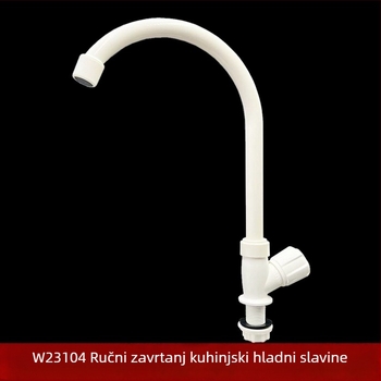 Liansu Kuhinjski faucet W23103/W23104/W23105 – Plastika, keramički kartridžni ventil, navojni priključak, otvaranje ključem, 15 mm ulaz/izlaz, 1.0 MPa, 1–45°C