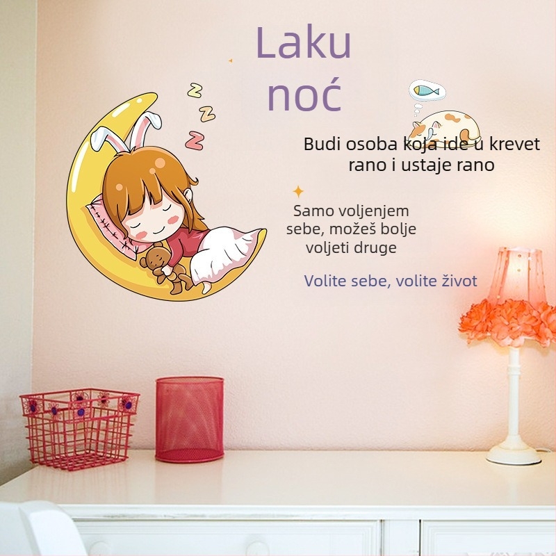 PVC zidni mural - Crtani/Animirani uzorak, Inspirativni stil, Vodootporno, Za prostor za učenje