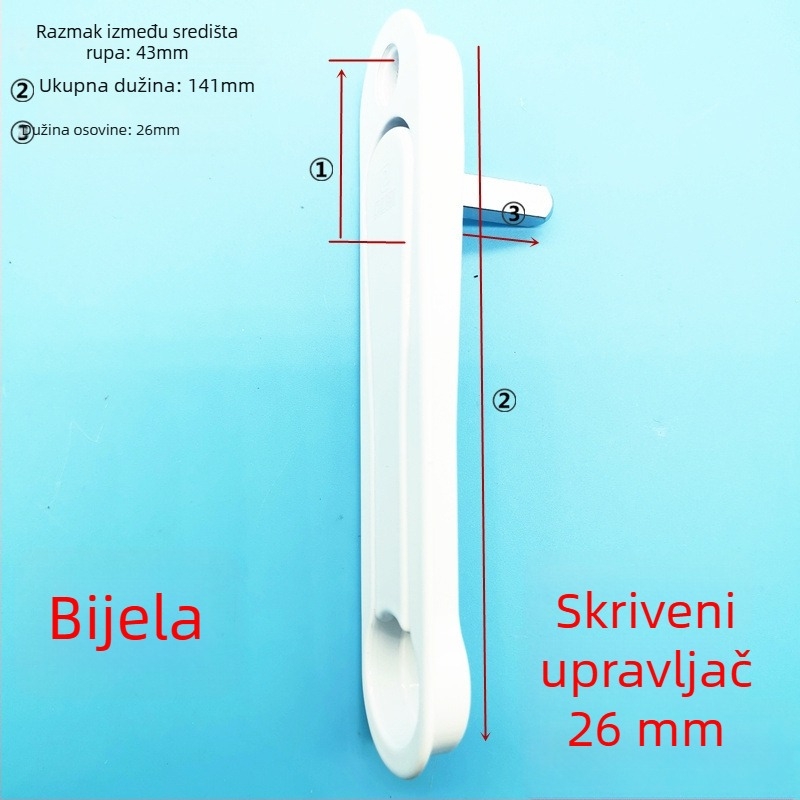 Kvaka za prozore i vrata, niskoprofilna skrivena ručica s ključnim pogonom, cinkova legura DGYCZS-1, Zero Beyond, moderni minimalistički stil