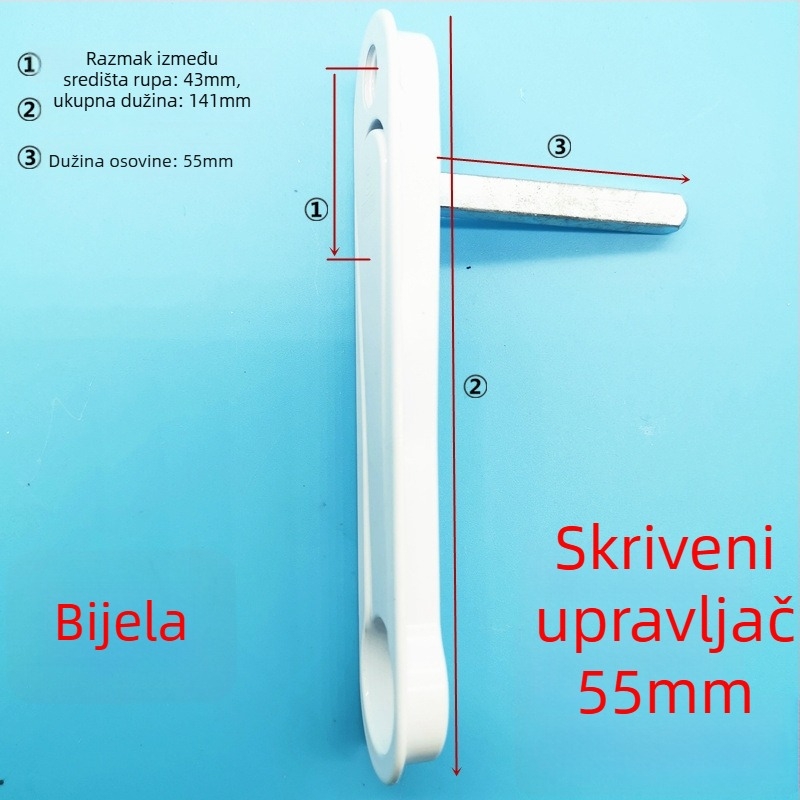 Kvaka za prozore i vrata, niskoprofilna skrivena ručica s ključnim pogonom, cinkova legura DGYCZS-1, Zero Beyond, moderni minimalistički stil