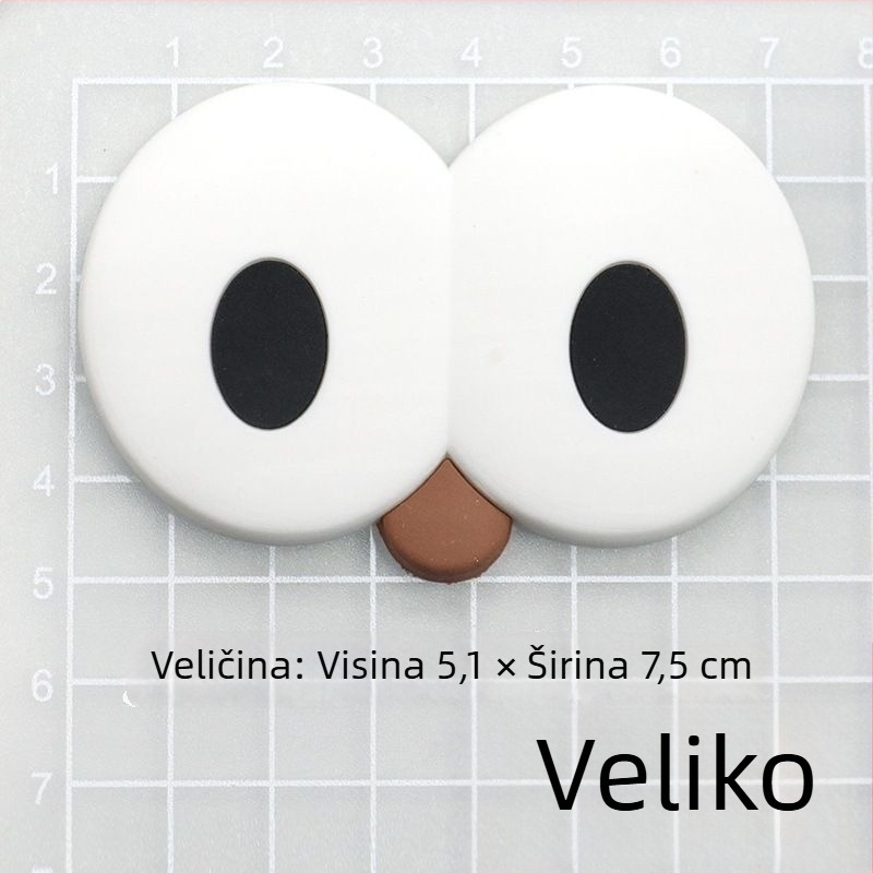 3D naljepnica za auto s magnetskim držačem – slatko lice s velikim očima, karikatura dizajn