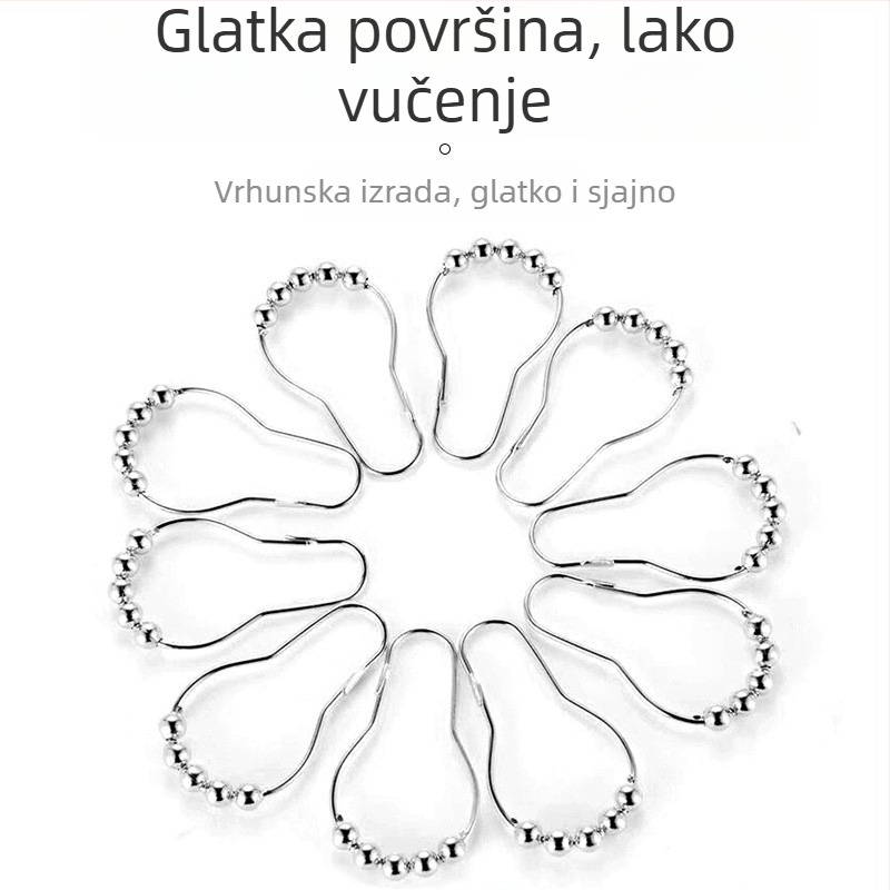 OnePlus Kuglični prsten za zavjese, 304 nehrđajući čelik, kuglast oblik, moderan stil