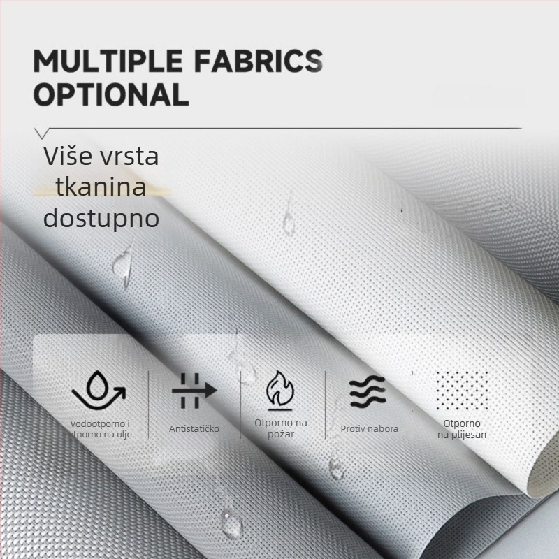 Električno otporno na vjetar rolo sjenilo za prozor – Unutarnje rolo sjenilo, Uvezeni materijal, Značka Senhaiwen, Model Senhai1218, Stil moderni minimalistički