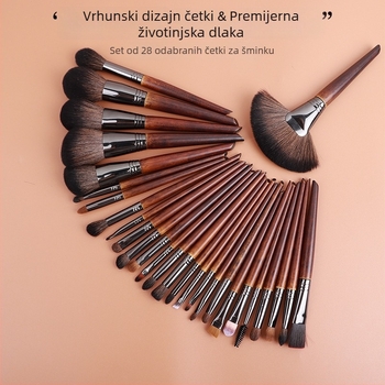 28-djelni set kistova za šminku, cjeloviti profesionalni komplet za mješovitu kožu, rok trajanja 3 godine