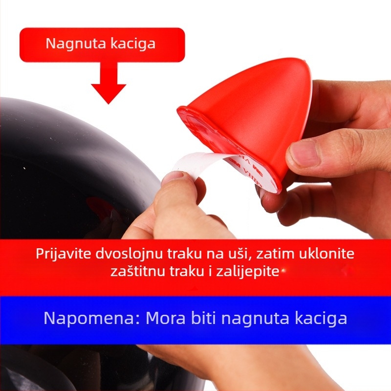 Dodatak kacigi: mačje uši, TPU, univerzalno, marka Supermoto