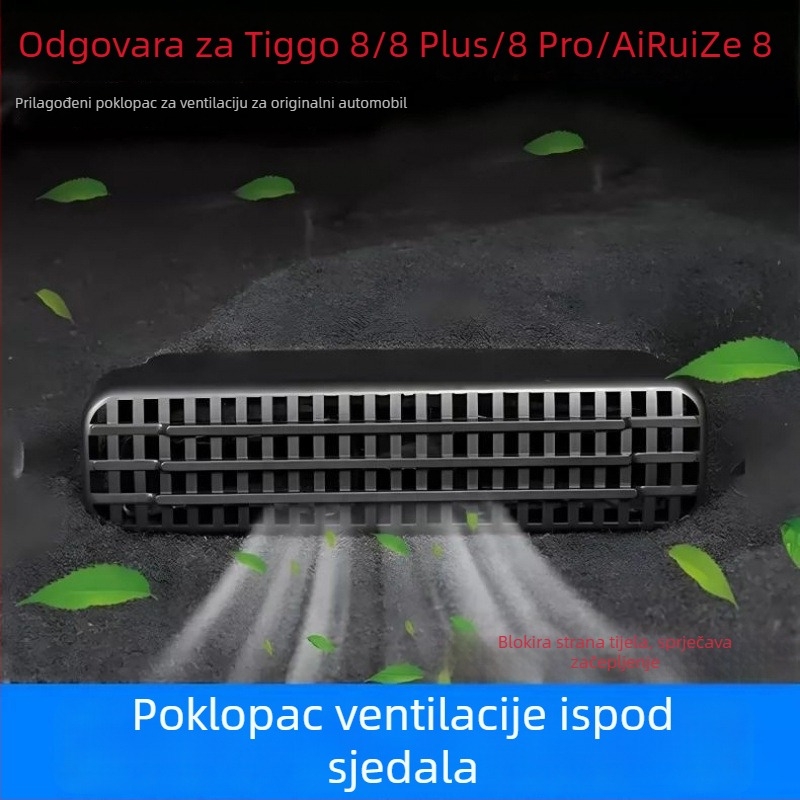 Tianhong magnetska naljepnica za poklopac ventilacije sjedala za Tiggo 8/8PRO/PLUS/7PLUS, Arrizo 8, Tiggo 9 – Šifra proizvoda 656999400126; Materijal: Drugo; Ugradnja: Tip magnetske naljepnice