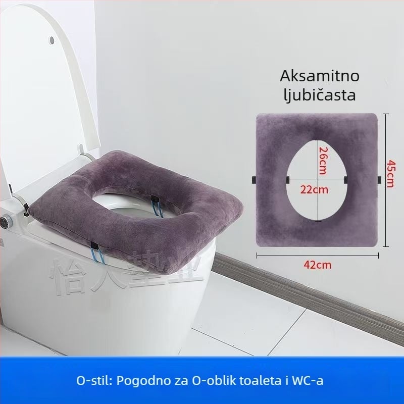 Jastuk za toaletnu stolicu – debeli mekani jastuk za starije osobe i trudnice, pliš, punjenje od bisernog pamuka