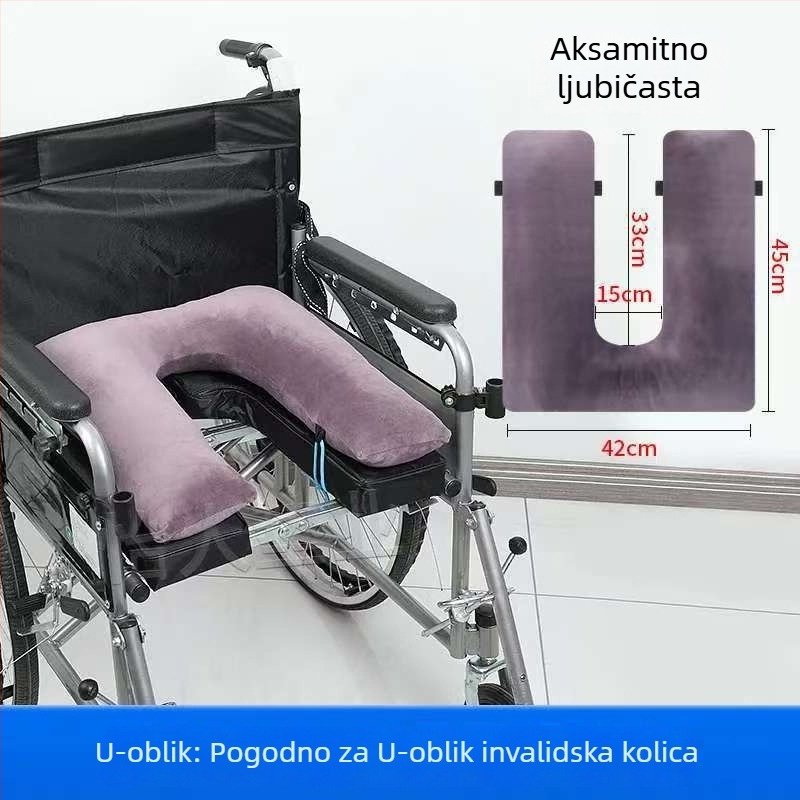 Jastuk za toaletnu stolicu – debeli mekani jastuk za starije osobe i trudnice, pliš, punjenje od bisernog pamuka