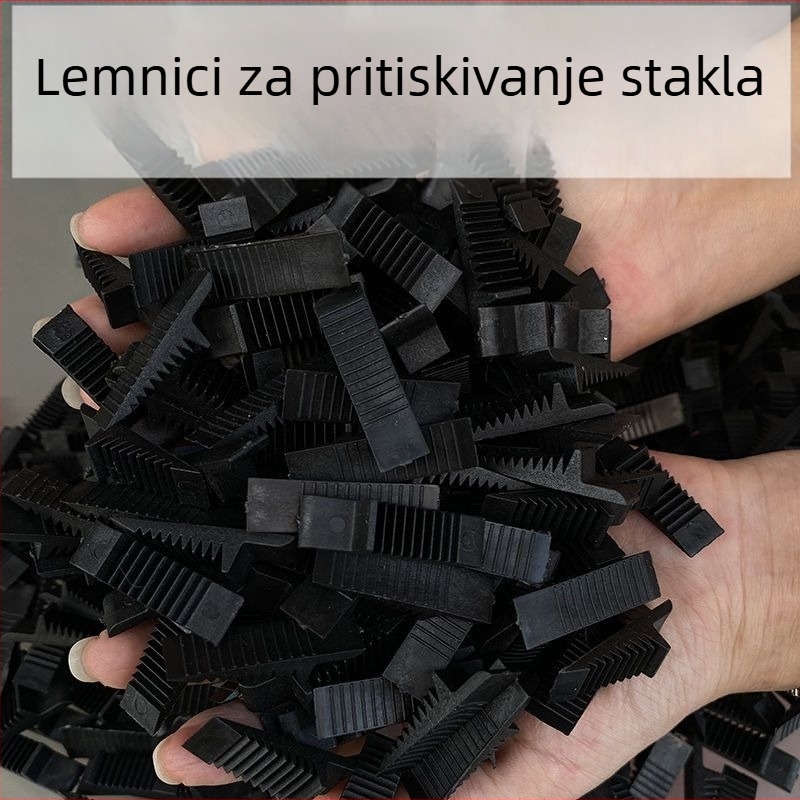 Stakleni pritisk blok s plastičnim držačem klipa za aluminijska vrata i prozore