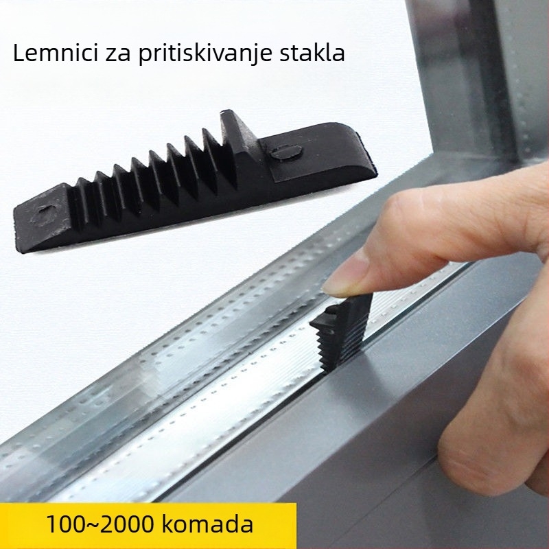 Stakleni pritisk blok s plastičnim držačem klipa za aluminijska vrata i prozore