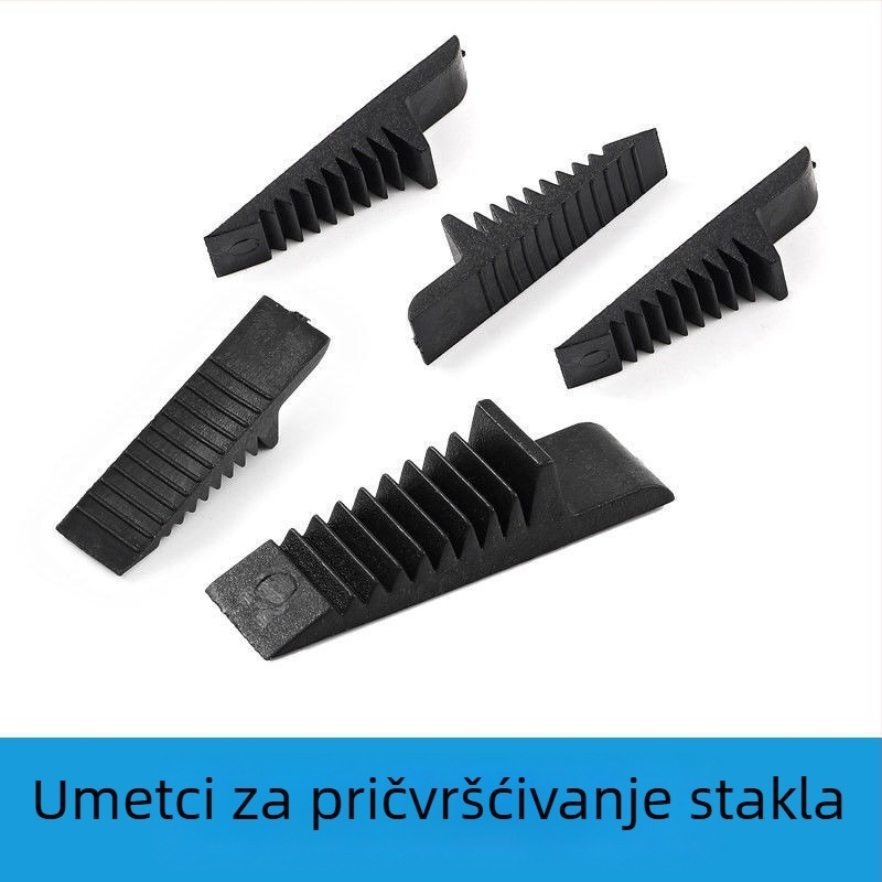 Stakleni pritisk blok s plastičnim držačem klipa za aluminijska vrata i prozore