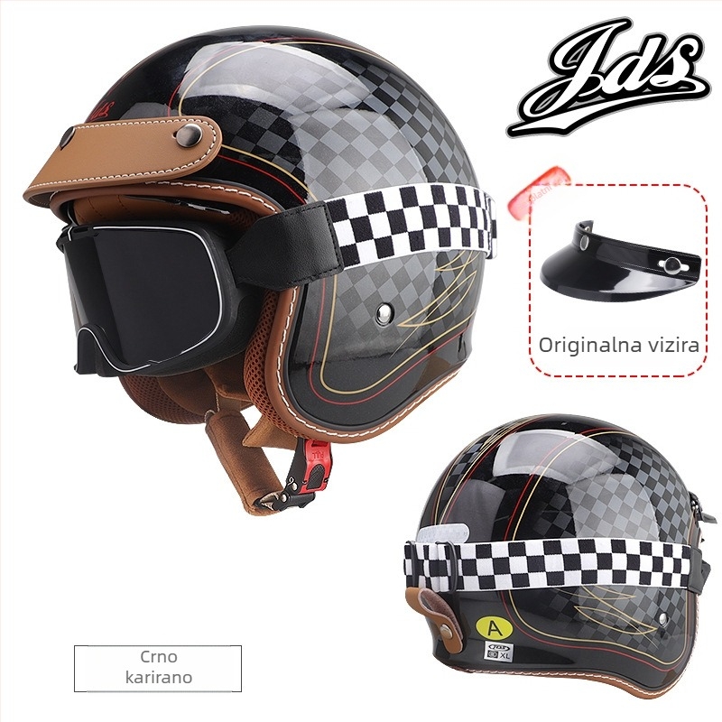 Retro kaciga za motocikle, 3C certifikat, nacionalni standard, za muškarce i žene, sve sezone, ABS