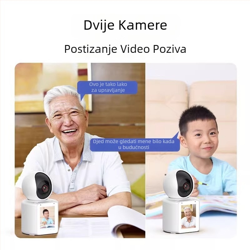 Jiajian V1 pametna kamera, 720p jasnoća, domet 10 m ili više, unutarnja upotreba, upravljanje mobilnom aplikacijom