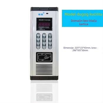 Glavna jedinica kućnog interfona s sustavom kontrole pristupa, zvono bez videa, telefon, upravljanje putem računala, daljinski pristup putem mobitela, IDIC Cayman
