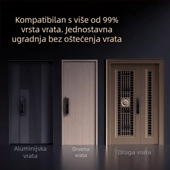 Tuya pametna brava s prepoznavanjem lica, vizualni interkom s mačjim okom, zaštita od krađe, pristup otiskom prsta