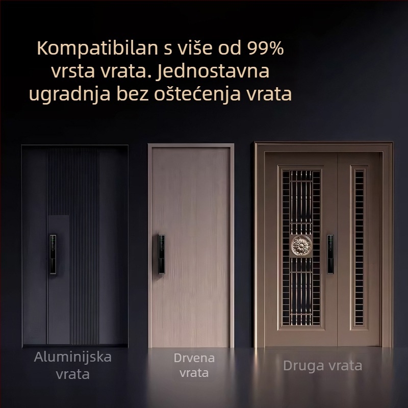 Tuya pametna brava s prepoznavanjem lica, vizualni interkom s mačjim okom, zaštita od krađe, pristup otiskom prsta