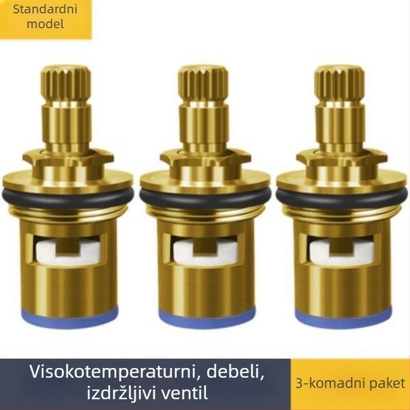 Univerzalno jezgro ventila za slavinu, potpuno bakreno tijelo, keramički kartridž, kutni ventil (Model: 1; Materijal: Bakar; Certifikacija: Watermarks)