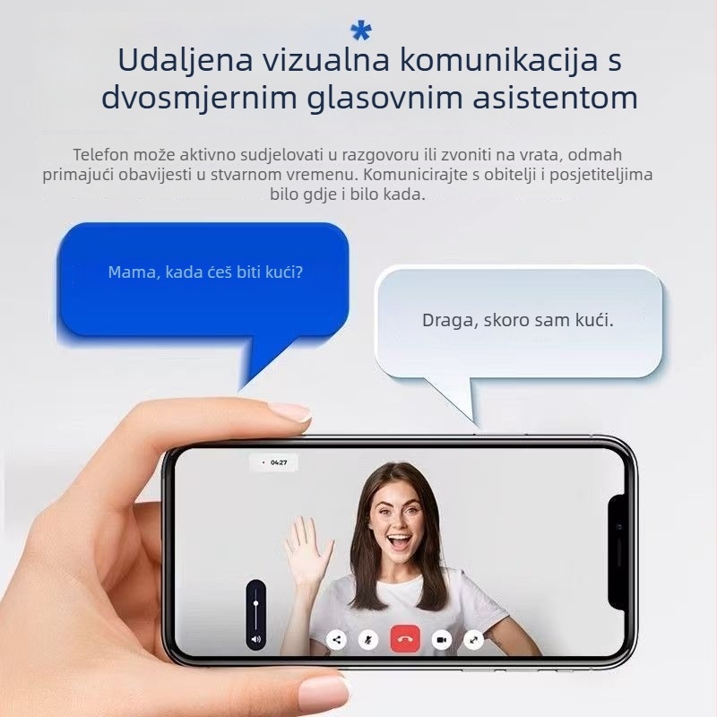 Pametna brava za vrata s otiskom prsta, prepoznavanjem lica i lozinkom – skeniranje 0,3 s, pohrana 100 otisaka, lažno prihvaćanje 0,001, radni raspon -30°C do 70°C