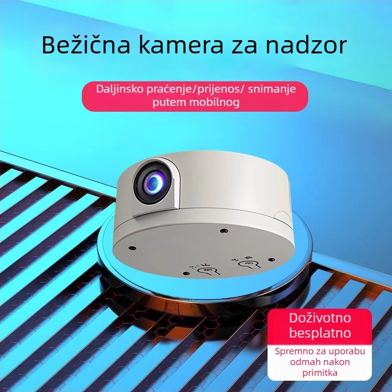 Set za nadzor s jasnim 1080p prijenosom, noćnim vidom, 3,6 mm žarišna duljina, domet 10–30 m i upravljanje putem mobilne aplikacije (iOS).