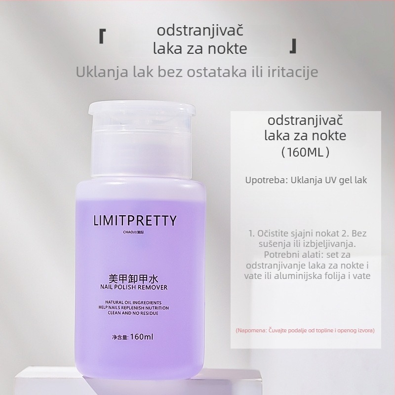 Odstranjivač laka za nokte - Brend: Tide (Beauty); Model: Limitpretty trendy; Neto sadržaj: 160 ml; Rok trajanja: 3 godine