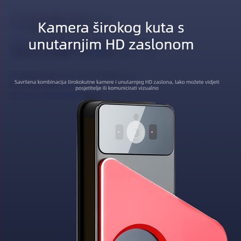 Pametna brava za vrata s prepoznavanjem lica, vizualni prozor i otisak prsta, model K13, pohranjeno 50 otisaka prsta, FPR 0.0001%, FRR 0.01%, DC napajanje, kompatibilno s 98% vrata