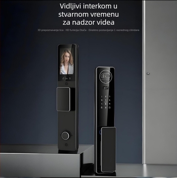 Pametna brava s 3D prepoznavanjem lica i otiskom prsta — Model F63, pohrana otisaka prsta 100, preko 100000 otključavanja, skeniranje 0,3 s