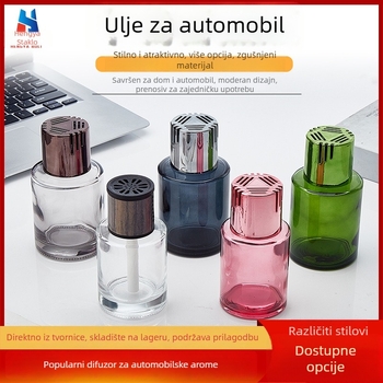 Auto difuzor mirisa od bijelog stakla, Hengya Glass, mogućnost tiskanja loga, dekorativna namjena