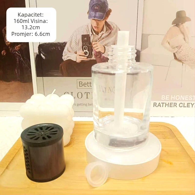 Auto difuzor mirisa od bijelog stakla, Hengya Glass, mogućnost tiskanja loga, dekorativna namjena