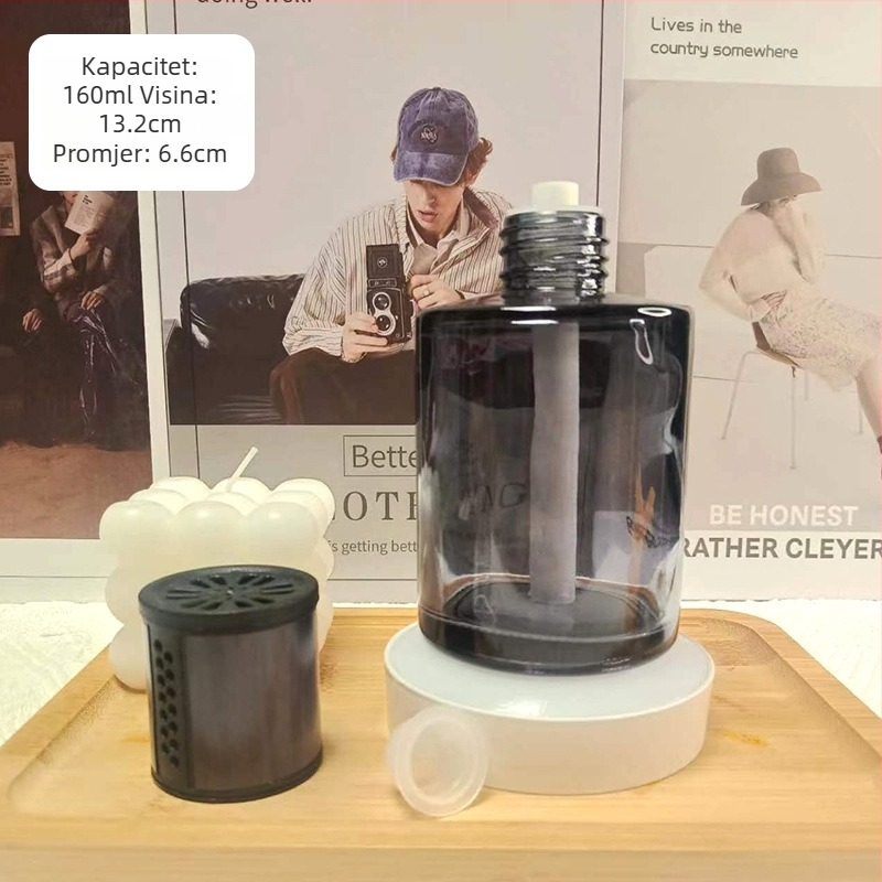 Auto difuzor mirisa od bijelog stakla, Hengya Glass, mogućnost tiskanja loga, dekorativna namjena