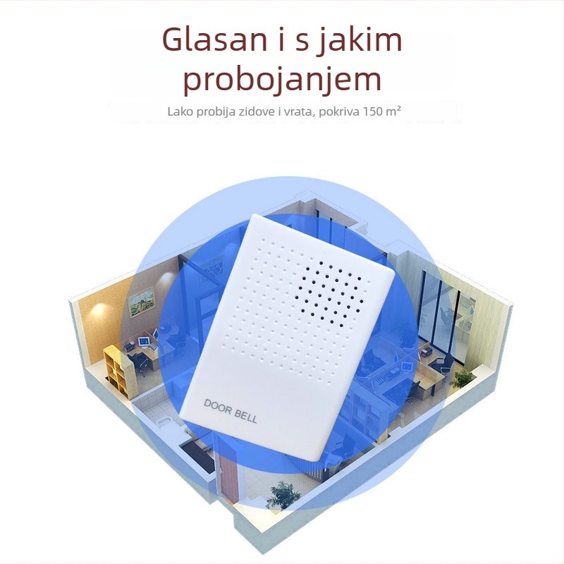 Indukcijski zvončić, dvovodični model, 220V, ding-dong ding-dong, za hotel, dom, kontrolu pristupa i sigurnost