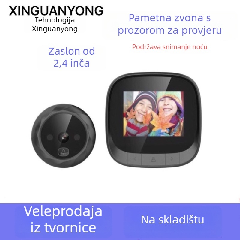 Vizualni zvonac za vrata s noćnim vidom, ugrađena memorija i ciklično snimanje (Model DD3, 4.2V)