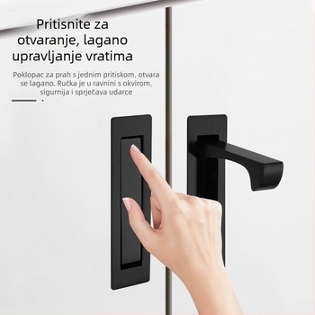 Rukohvat za vrata ormarića – nehrđajući čelik, lijevano presovanje, skrivena ugradnja, oblik trake, model YC-304