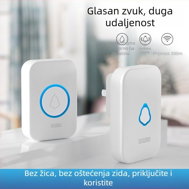 Bežični zvono za vrata, daljinsko upravljanje (Model Hz-6826, Kod proizvoda 6826, 220V)