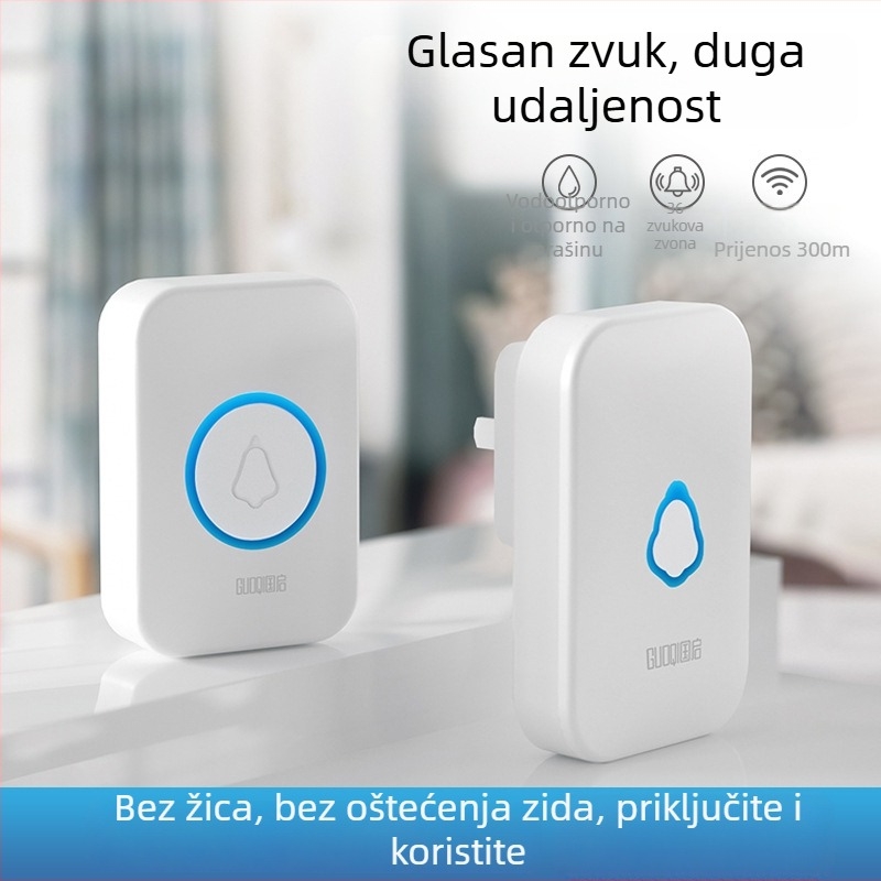 Bežični zvono za vrata, daljinsko upravljanje (Model Hz-6826, Kod proizvoda 6826, 220V)